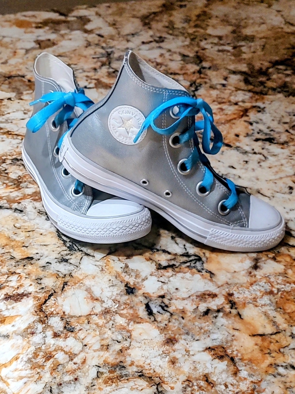 Converse Chuck Taylor All Star High Top Sneakers Gray & Blue US 6
